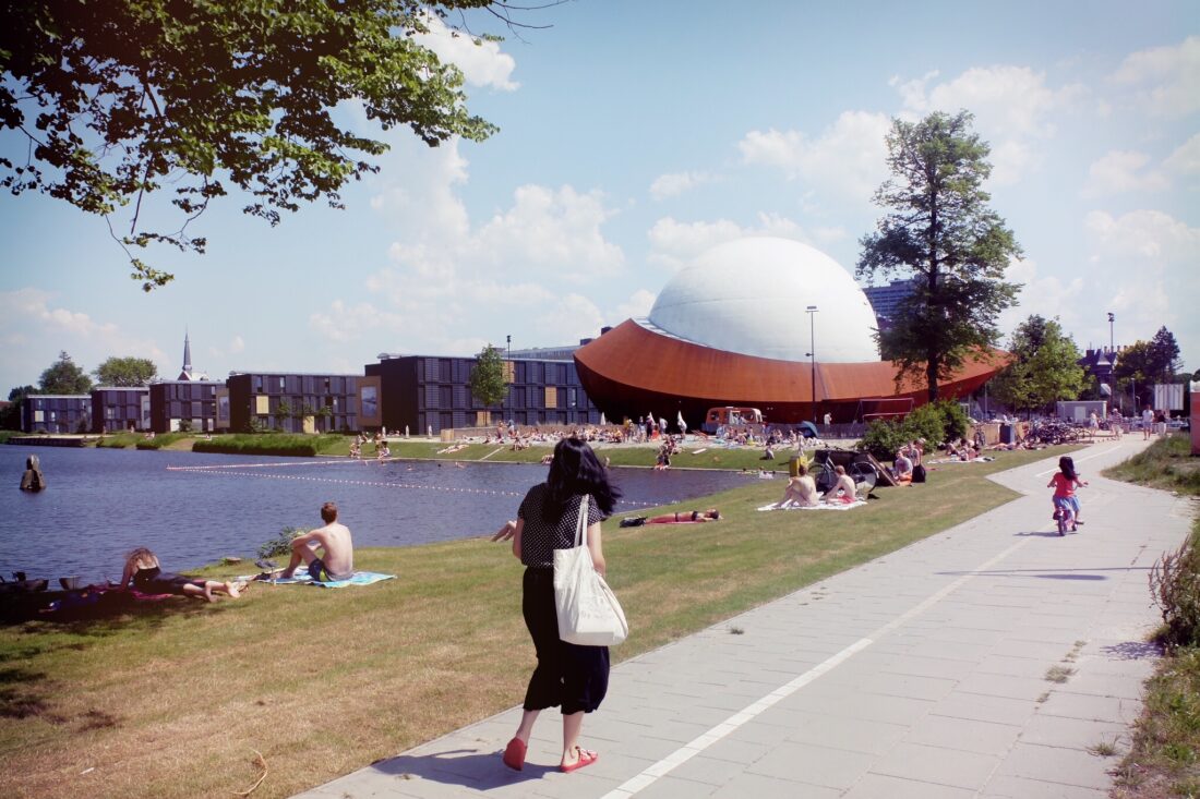 Foto stadsstrand Groningen; bron Oogst Groningen