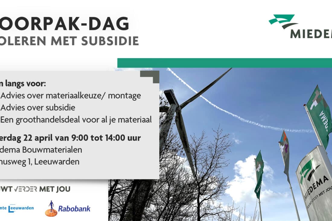 DOORPAK-DAG bij Miedema Bouwmateralen en gemeente Leeuwarden op 22 april