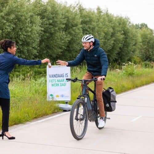 Fietsers in het zonnetje gezet tijdens 'Fiets naar je Werk Dag'