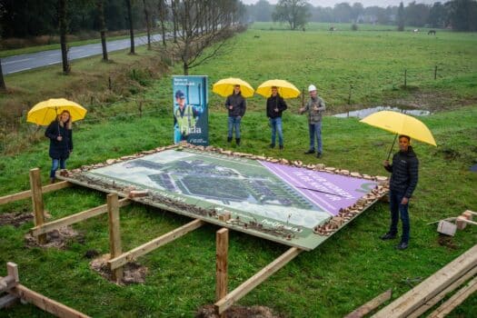 Natuurinclusief bouwbord: werk van Heijmans en studenten Firda Drachten